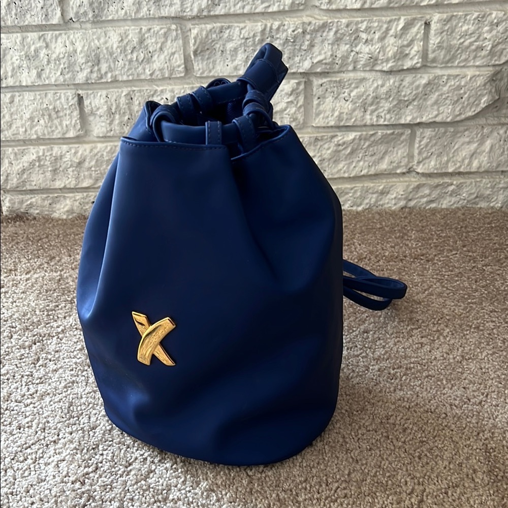 Paloma Picasso Blue Backpack with Gold Accent